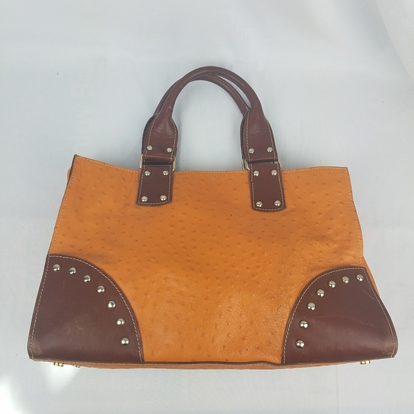 Claudia Firenze Handbags - Claudia Firenze Ostrich Textured Italian Leather Bag